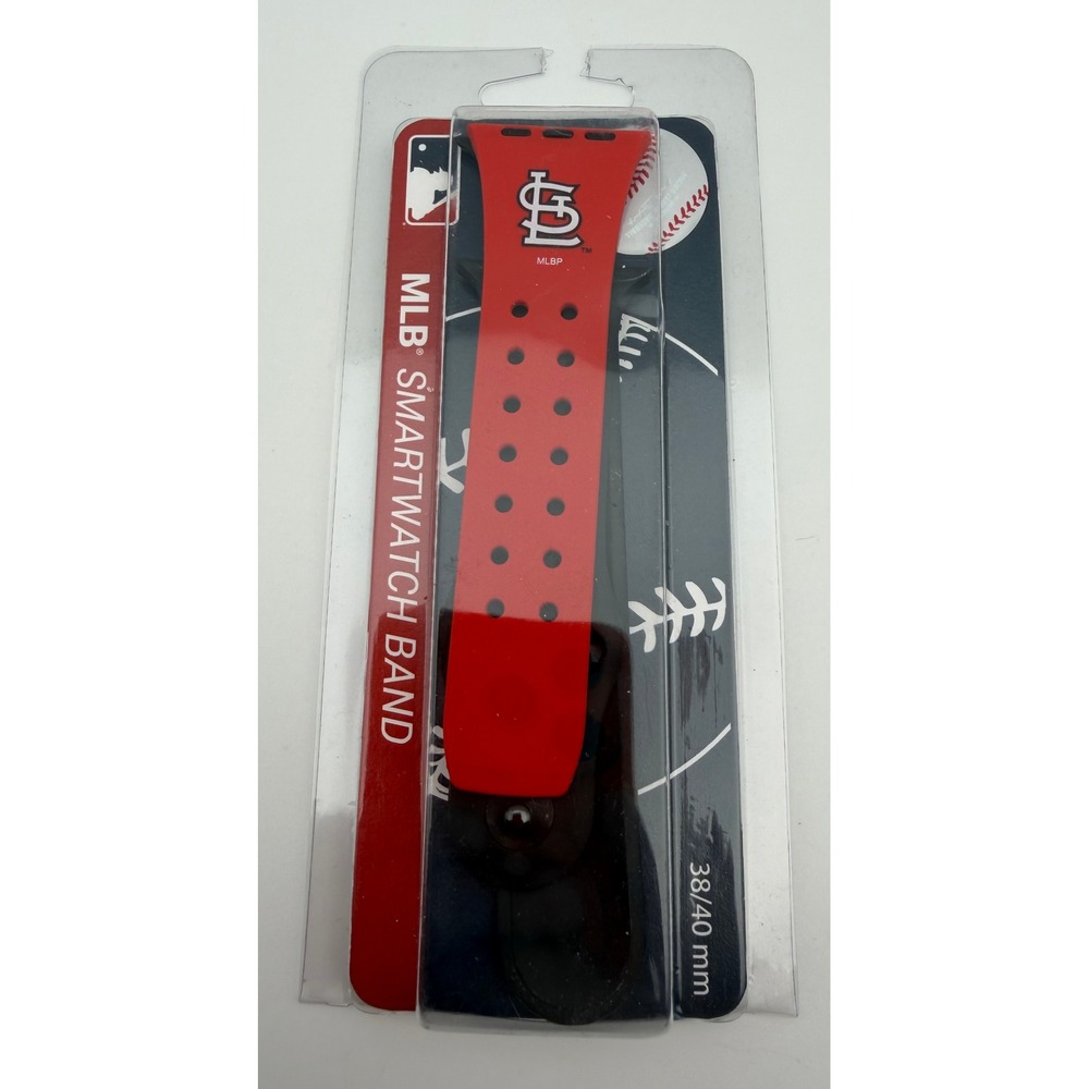 MLB St Louis Cardinals Apple Watch Band 38/40mm Red Silicone Sport Strap B193